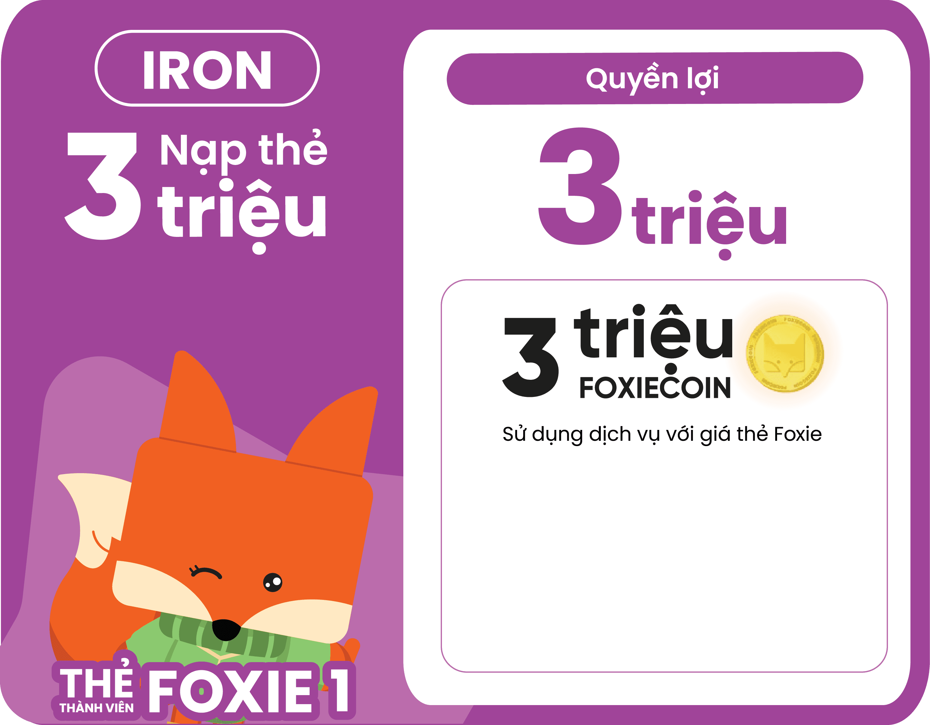 Foxie Iron 1.5 triệu