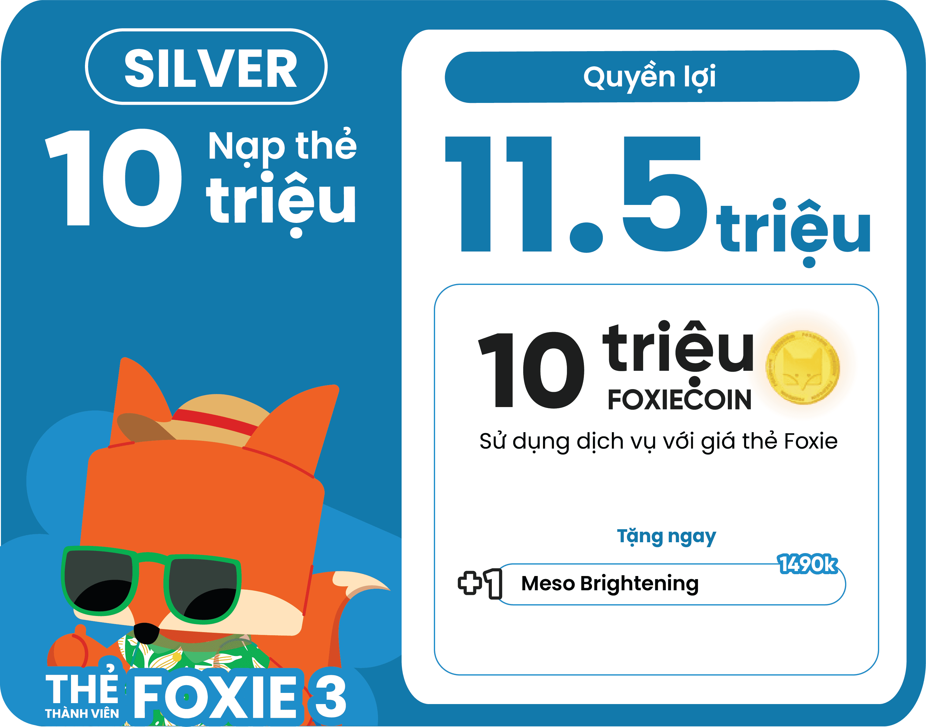 Foxie Silver 10 triệu
