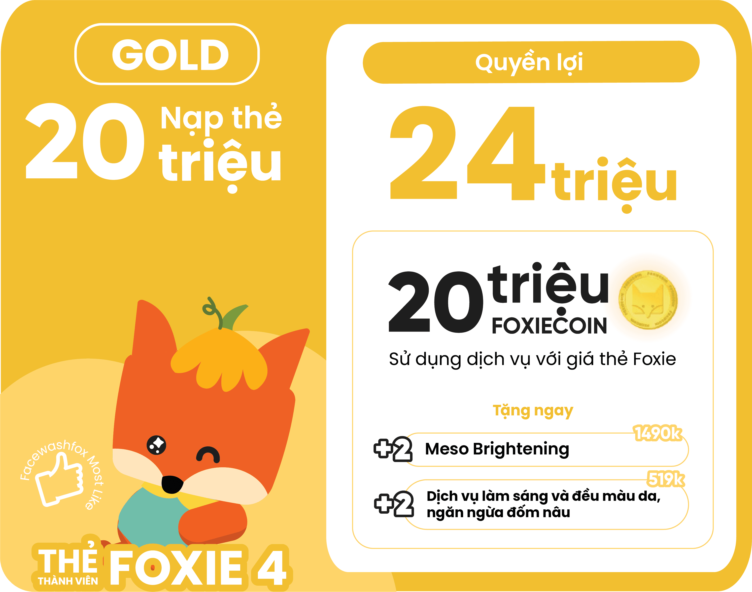 Foxie Gold 20 triệu