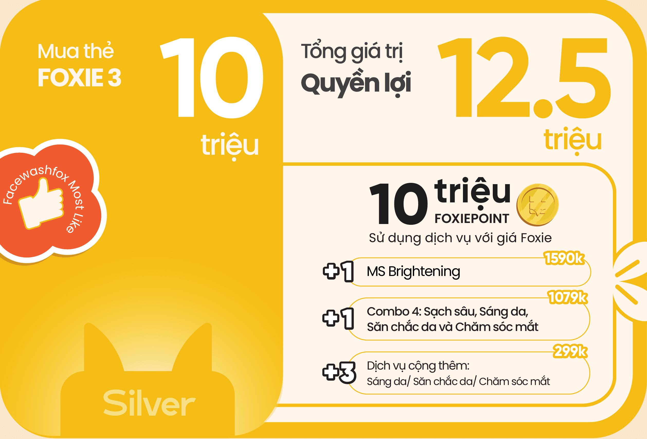 Foxie Silver 10 triệu