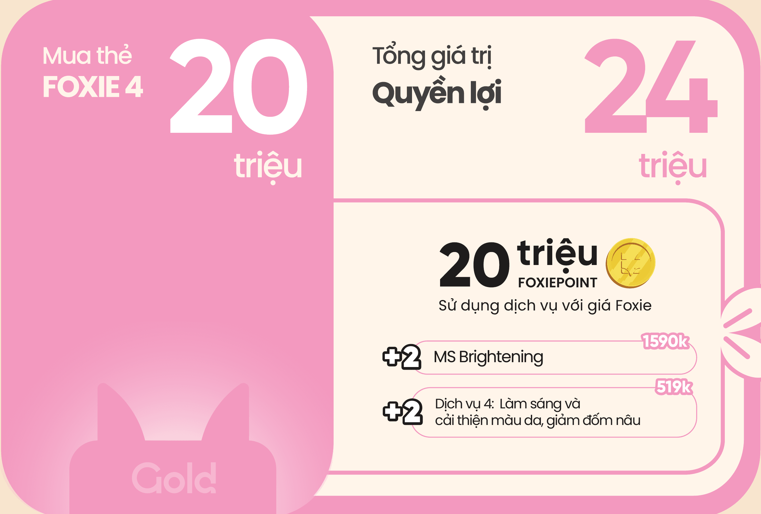 Foxie Gold 20 triệu